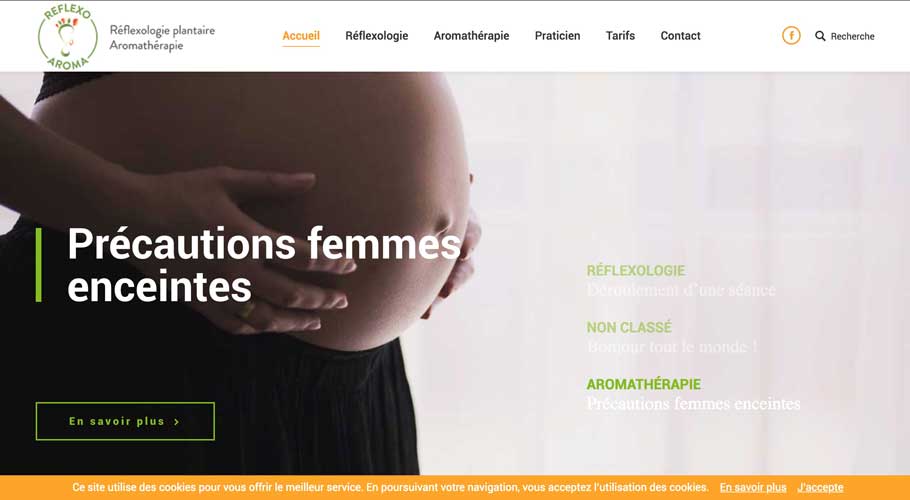 screenshot du site reflexoaroma